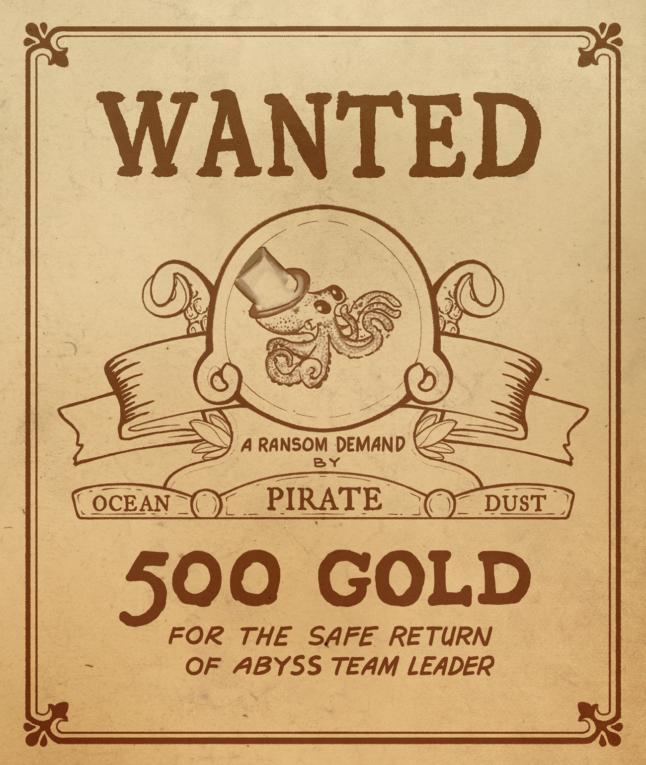 Wanted Poster for Abyss Team Captain