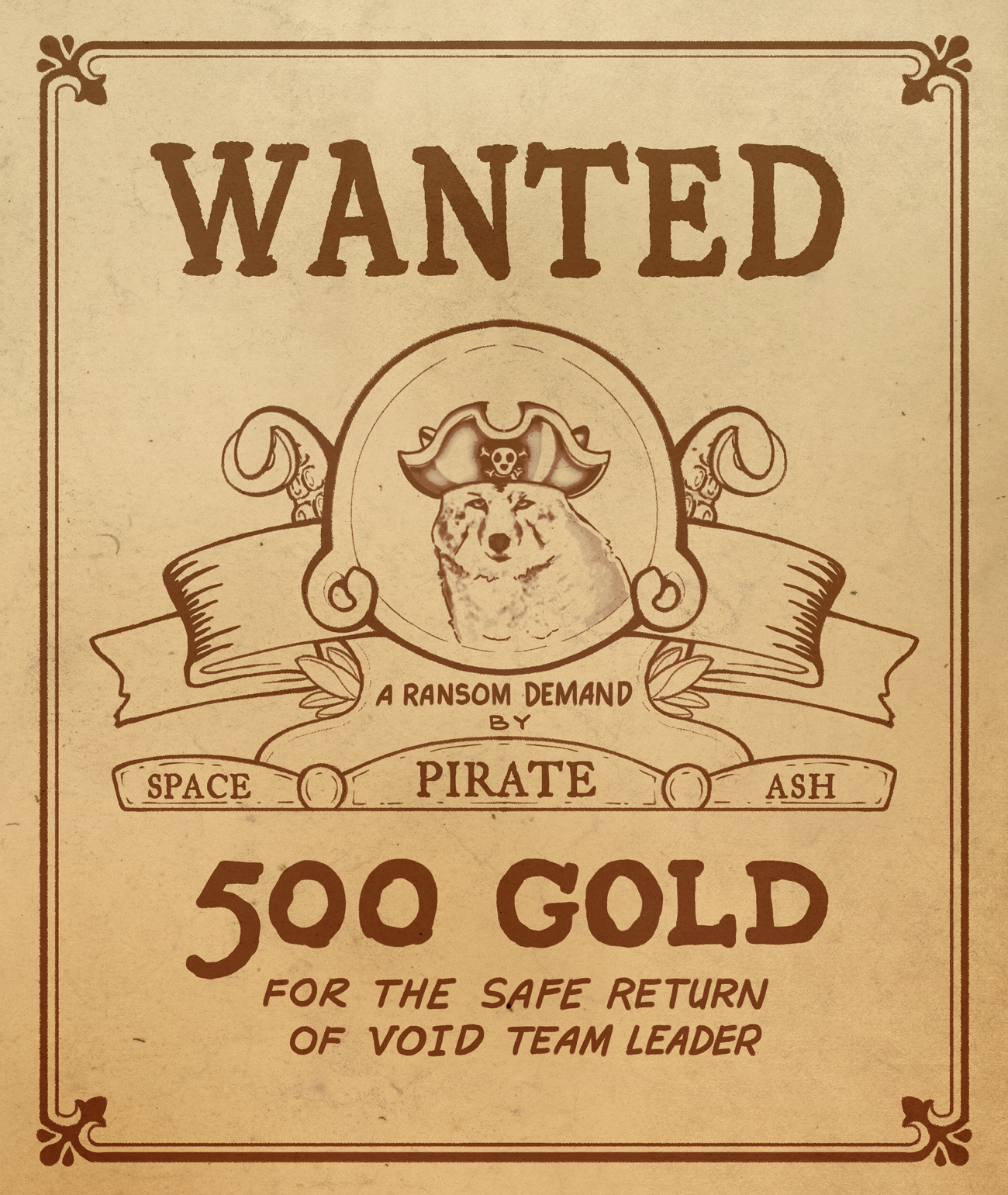 Wanted Poster for Void Team Captain