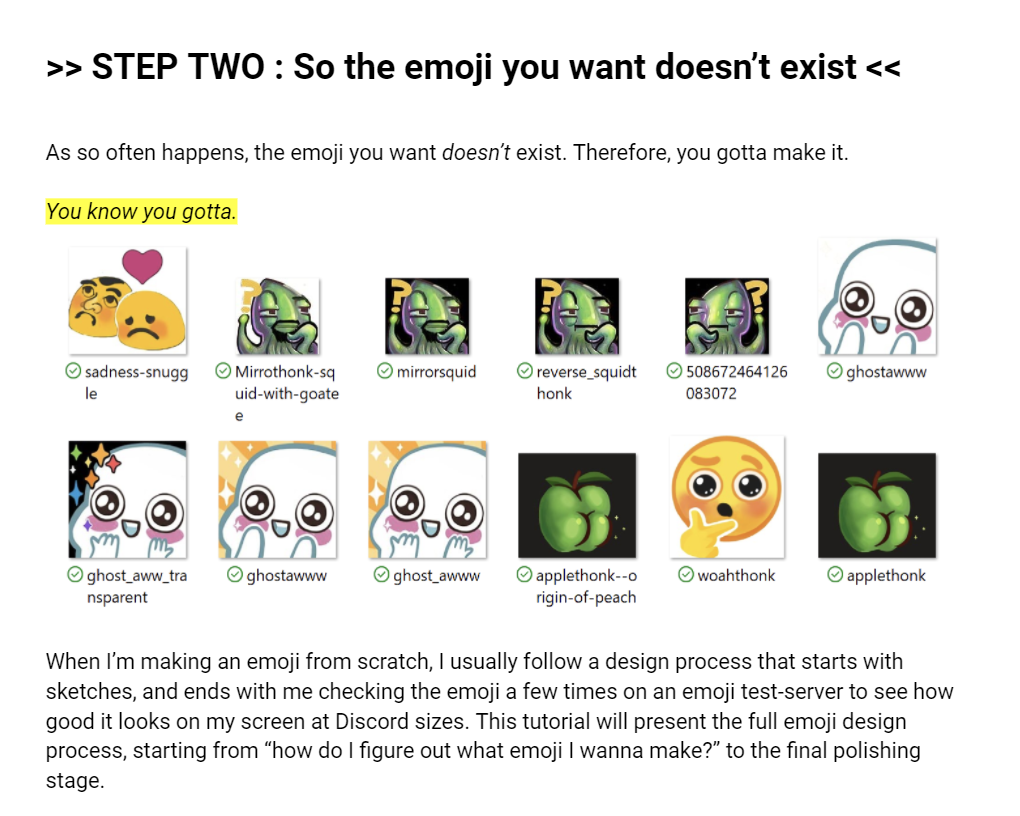How To Emoji Step Two